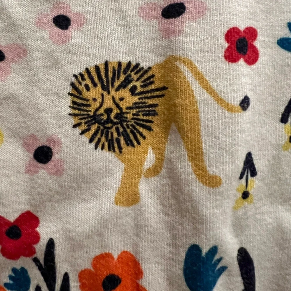 Hanna Andersson zip lion fox floral pajama